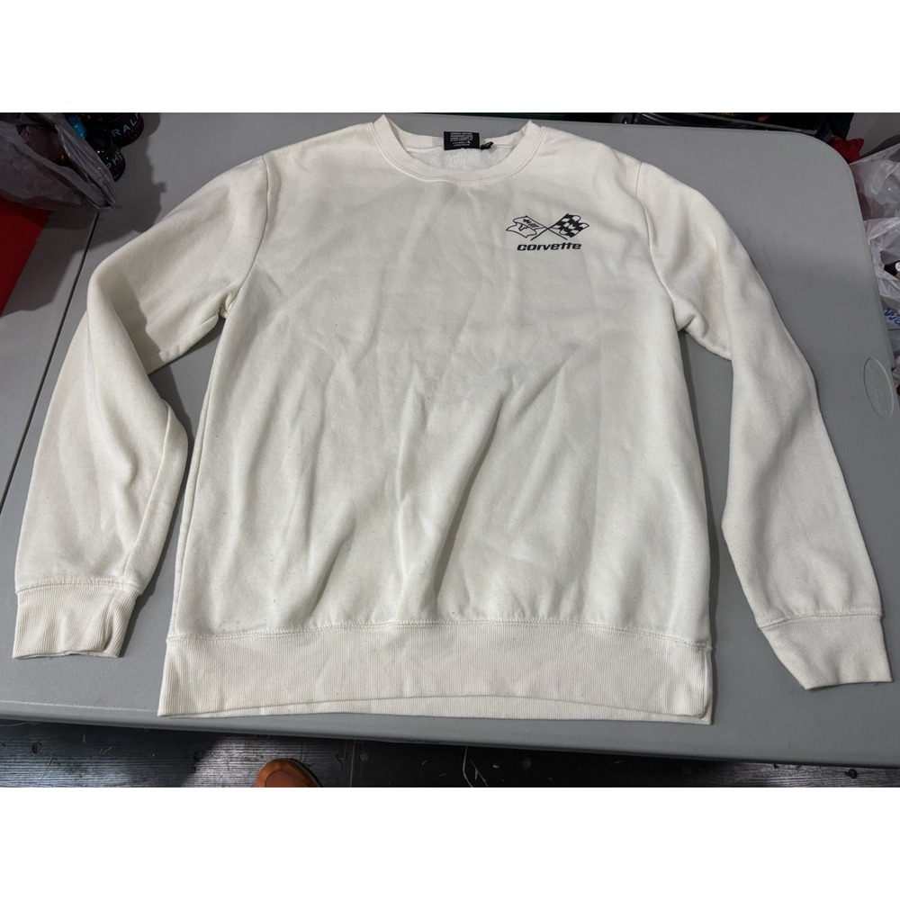 CHEMISTRY Corvette Vintage Ad Sweatshirt MEDIUM Crew Sweater Mens